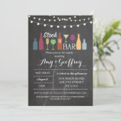 Voorraad De Bar Chalk Party Verloving Uitnodiging (Staand voorkant)