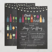 Voorraad De Bar Chalk Party Verloving Uitnodiging (Voorkant / Achterkant)