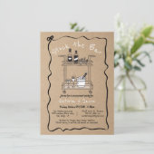 Voorraad de Bar cocktail bar verlovingsfeest Kaart (Staand voorkant)