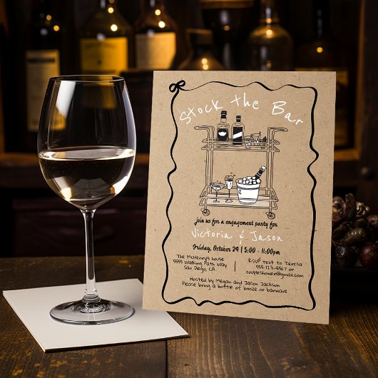 Voorraad de Bar cocktail bar verlovingsfeest Kaart