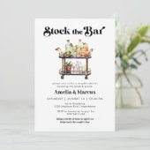 Voorraad de Bar Couple's Wedding Shower Kaart (Staand voorkant)