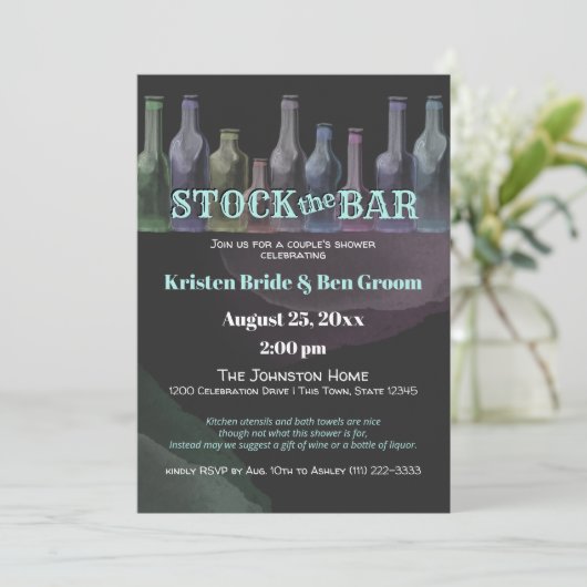 Voorraad de bar douche kaart (Staand voorkant)