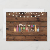 Voorraad De Bar Hout Verloving Douche Invitation Kaart (Achterkant)