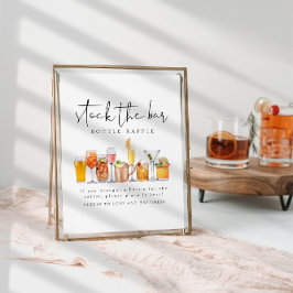 Voorraad De Bar Koppels Douche Fles Raffle Sign Poster