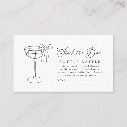 Voorraad De Bar Koppels Douche Fles Raffle Ticket Informatiekaartje (Voorkant)