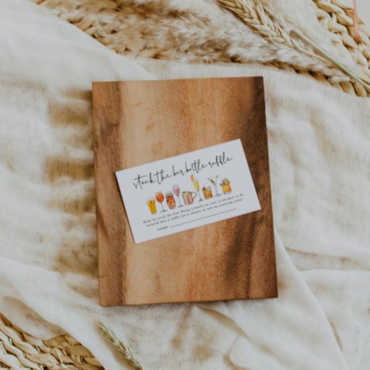 Voorraad De Bar Koppels Douche Fles Raffle Ticket Informatiekaartje