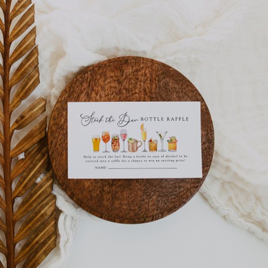 Voorraad De Bar Koppels Douche Fles Raffle Ticket Informatiekaartje