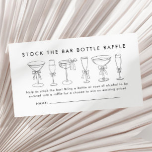 Voorraad De Bar Koppels Douche Fles Raffle Ticket Informatiekaartje