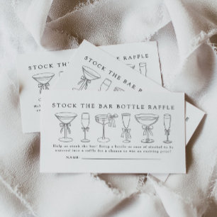 Voorraad De Bar Koppels Douche Fles Raffle Ticket Informatiekaartje