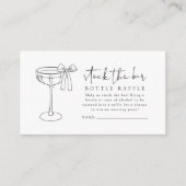 Voorraad De Bar Koppels Douche Fles Raffle Ticket Informatiekaartje (Voorkant)