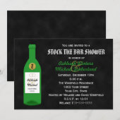 Voorraad de Bar Koppels Douche Uitnodiging Chalkbo (Voorkant / Achterkant)