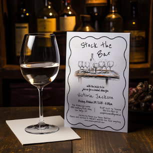 Voorraad de Bar lijn art bruids koppels douche Kaart