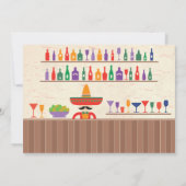 Voorraad De Bar Party Fiesta Mexicaanse Tequila Ui Kaart (Achterkant)