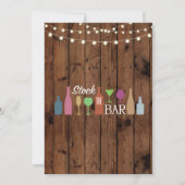 Voorraad De Bar Rustiek Feest Verloving Uitnodigin Kaart (Achterkant)