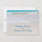 Voorraad de bar strand bruiloft douche kaart (Voorkant)