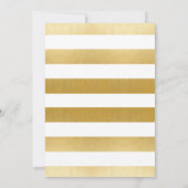 Voorraad De Bar Stripe Gold Engagement Party Uitno Kaart (Achterkant)