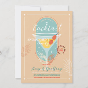 Voorraad De Bar Verloving Cocktail Party Kaart