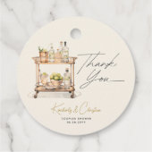 Voorraad De Bar Winkelwagen Koppels Douche Bedankjes Labels (Achterkant)