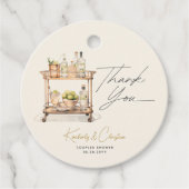 Voorraad De Bar Winkelwagen Koppels Douche Bedankjes Labels (Voorkant)