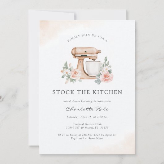 Voorraad de keuken Elegant Vrijgezellenfeest Kaart (Voorkant)