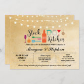 Voorraad De Keuken Engagement Party Paren Douche Kaart (Voorkant / Achterkant)