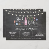 Voorraad De Keuken Engagement Party Paren Douche Kaart (Voorkant / Achterkant)