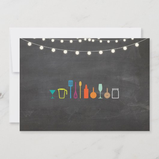 Voorraad De Keuken Engagement Party Paren Douche Kaart (Achterkant)