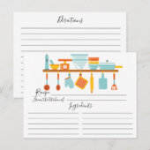 Voorraad de keuken Recept Kaart (Voorkant / Achterkant)