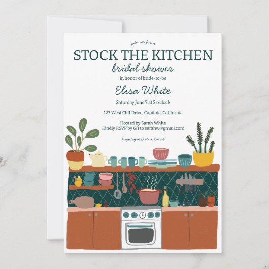 VOORRAAD DE KEUKEN VRIJGEZELLENFEEST SCHATTIGE OP  KAART (Voorkant)