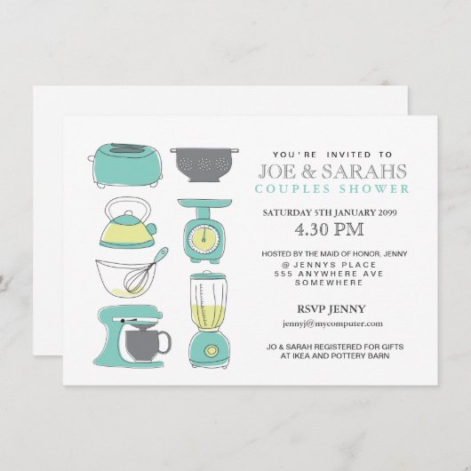 Voorraad de Keukendepoel-showpartij uitnodigt Kaart (Voorkant / Achterkant)