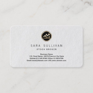 Voorraad Grafiek Pictogram Voorraad Makelaar Premi Visitekaartje