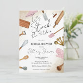 Voorraad het Keuken thema Bruidsdouche Uitnodiging (Staand voorkant)