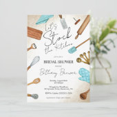 Voorraad het Keuken thema Bruidsdouche Uitnodiging (Staand voorkant)