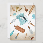 Voorraad het Keuken thema Bruidsdouche Uitnodiging (Achterkant)