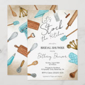 Voorraad het Keuken thema Bruidsdouche Uitnodiging (Voorkant / Achterkant)