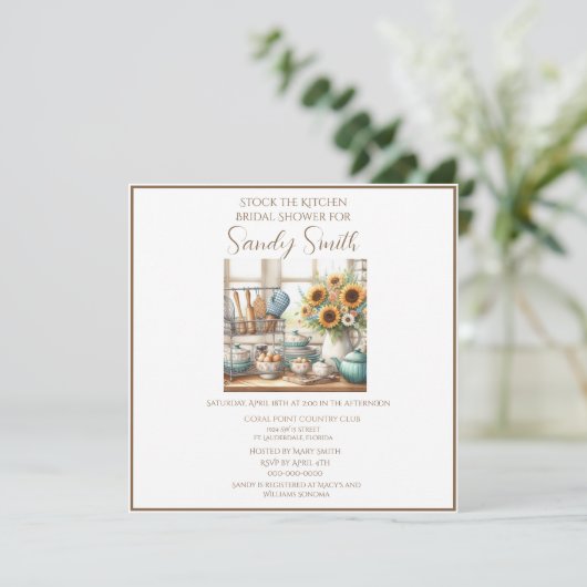 Voorraad Het Keuken Vrijgezellenfeest Kaart (Staand voorkant)