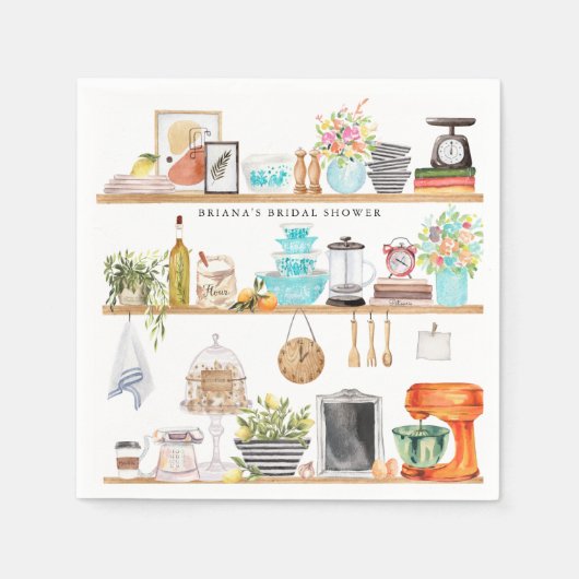 Voorraad het KeukenVrijgezellenfeest Gepersonalise Servet (Voorkant)