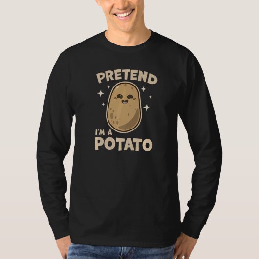 Voorraad I A Potato Lazy Halloween Costume Potat T-shirt (Voorkant)