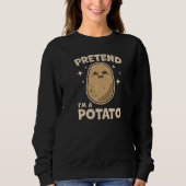 Voorraad I A Potato Lazy Halloween Costume Potat Trui (Voorkant)