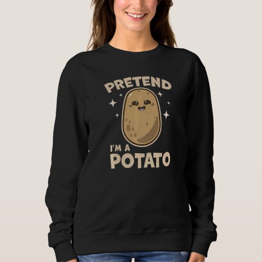 Voorraad I A Potato Lazy Halloween Costume Potat Trui (Voorkant)