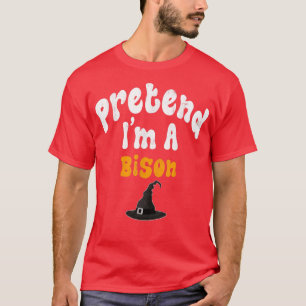 Voorraad I m A Bison Costume Halloween Party T-shirt