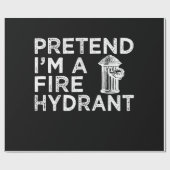 Voorraad I m A Fire Hydrant | Funny Firefighter Gi Cadeaupapier (Vlak)