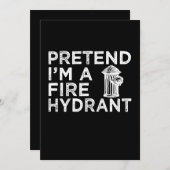 Voorraad I m A Fire Hydrant | Funny Firefighter Gi Feestdagenkaart (Voorkant / Achterkant)