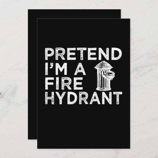 Voorraad I m A Fire Hydrant | Funny Firefighter Gi Feestdagenkaart (Voorkant / Achterkant)