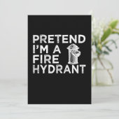 Voorraad I m A Fire Hydrant | Funny Firefighter Gi Feestdagenkaart (Staand voorkant)