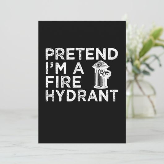 Voorraad I m A Fire Hydrant | Funny Firefighter Gi Feestdagenkaart (Staand voorkant)