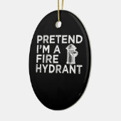 Voorraad I m A Fire Hydrant | Funny Firefighter Gi Keramisch Ornament (Links)