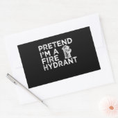 Voorraad I m A Fire Hydrant | Funny Firefighter Gi Rechthoekige Sticker (Envelop)