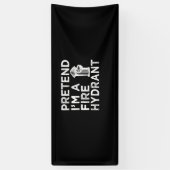 Voorraad I m A Fire Hydrant | Funny Firefighter Gi Spandoek (Verticaal)