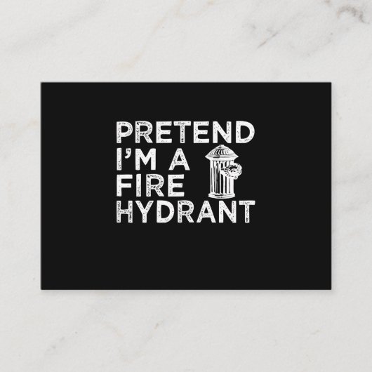 Voorraad I m A Fire Hydrant | Funny Firefighter Gi Visitekaartje (Voorkant)